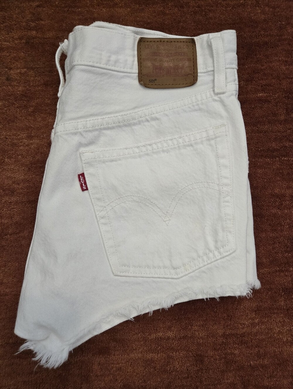 Levi's Women's White Denim Cutoff Shorts